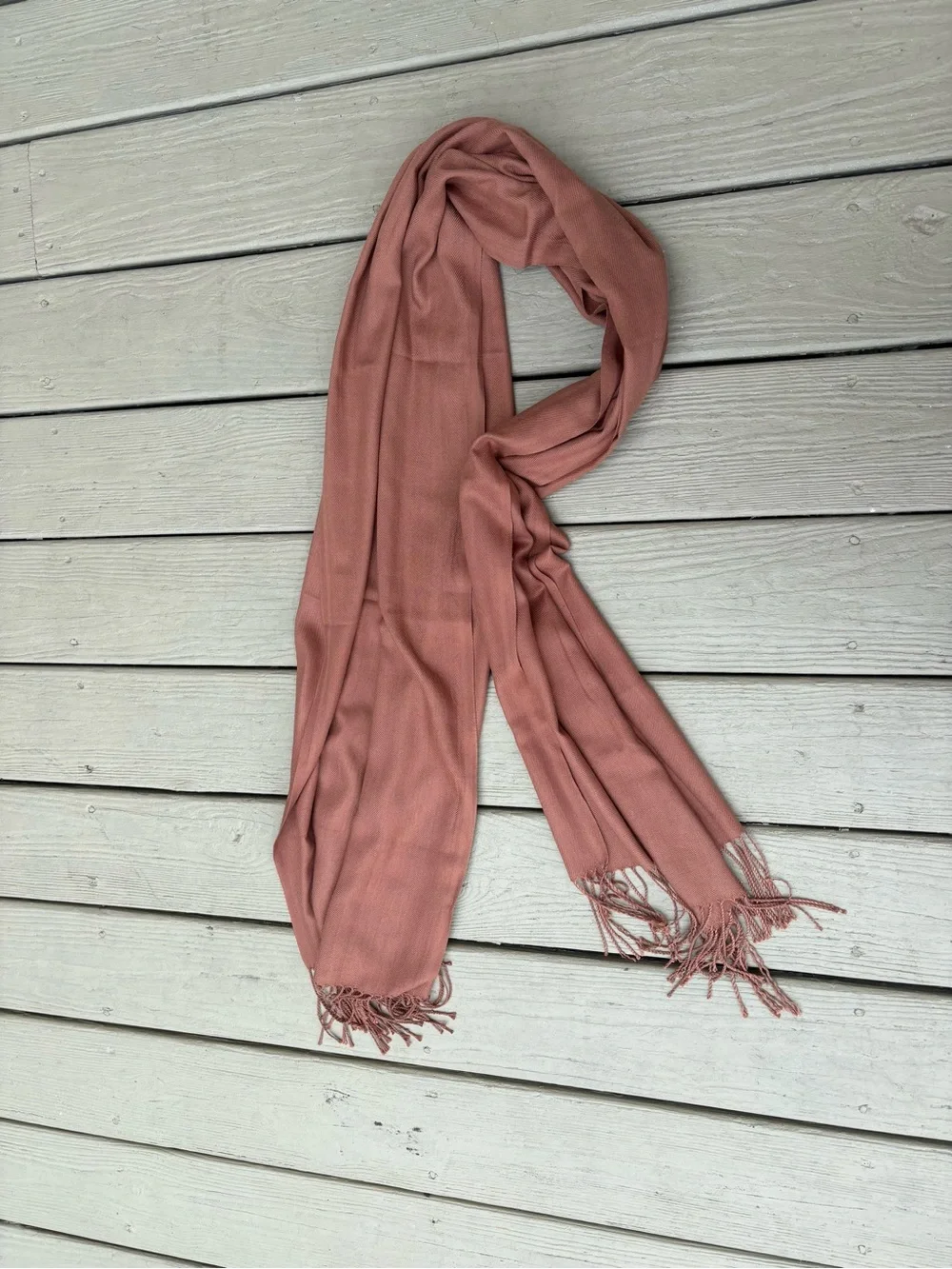 NWOT Lightweight Women’s Camel Color Fringe Scarf/Shawl, Size: 70” x 20”